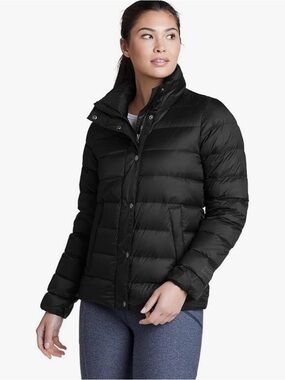 NWT Eddie Bauer Women's Black Packable Down Puffer Medium Jacket